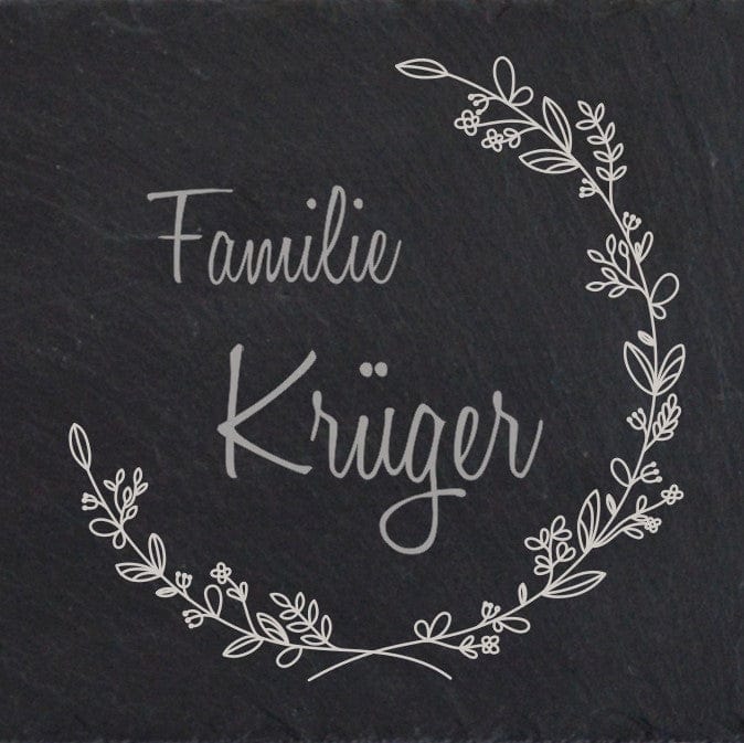 Türschild mit Gravur personalisieren | individuelles Namensschild für die Tür | Geschenk zum Einzug | Wohnungstürschild