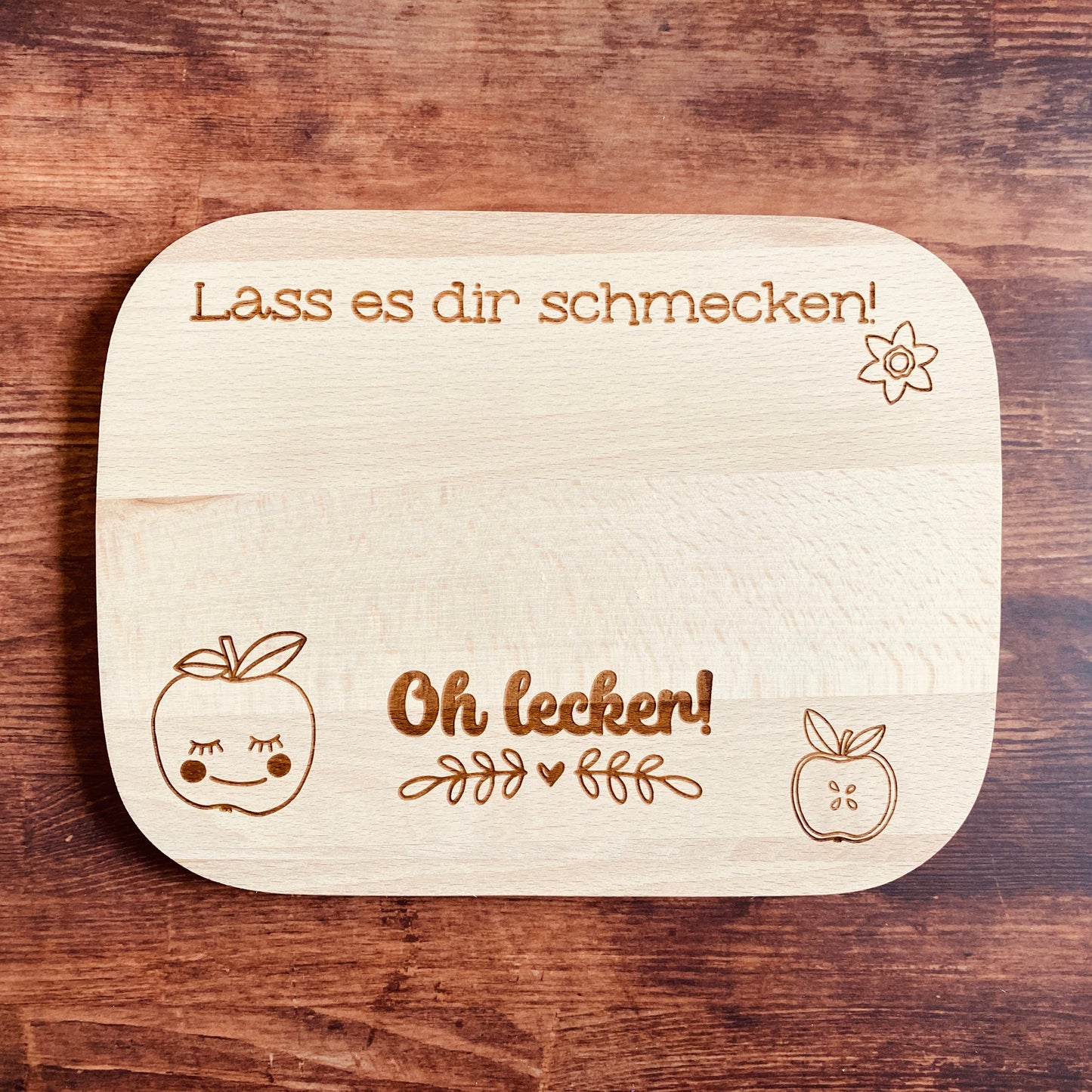 Frühstücksbrett Apfel Schneidebrett Geschenk