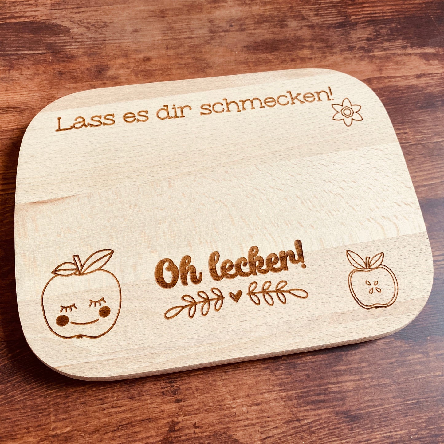 Frühstücksbrett Apfel Schneidebrett Geschenk