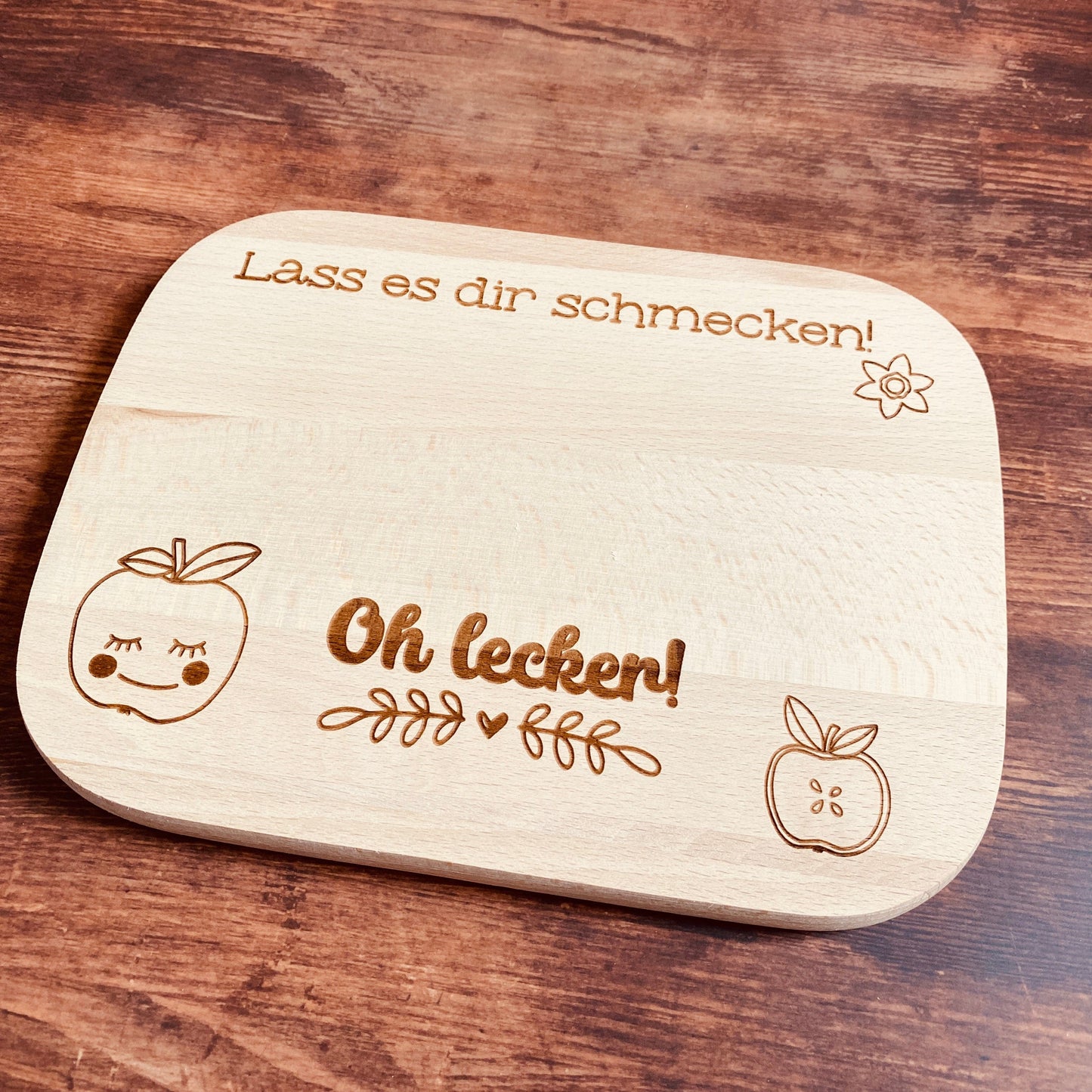 Frühstücksbrett Apfel Schneidebrett Geschenk