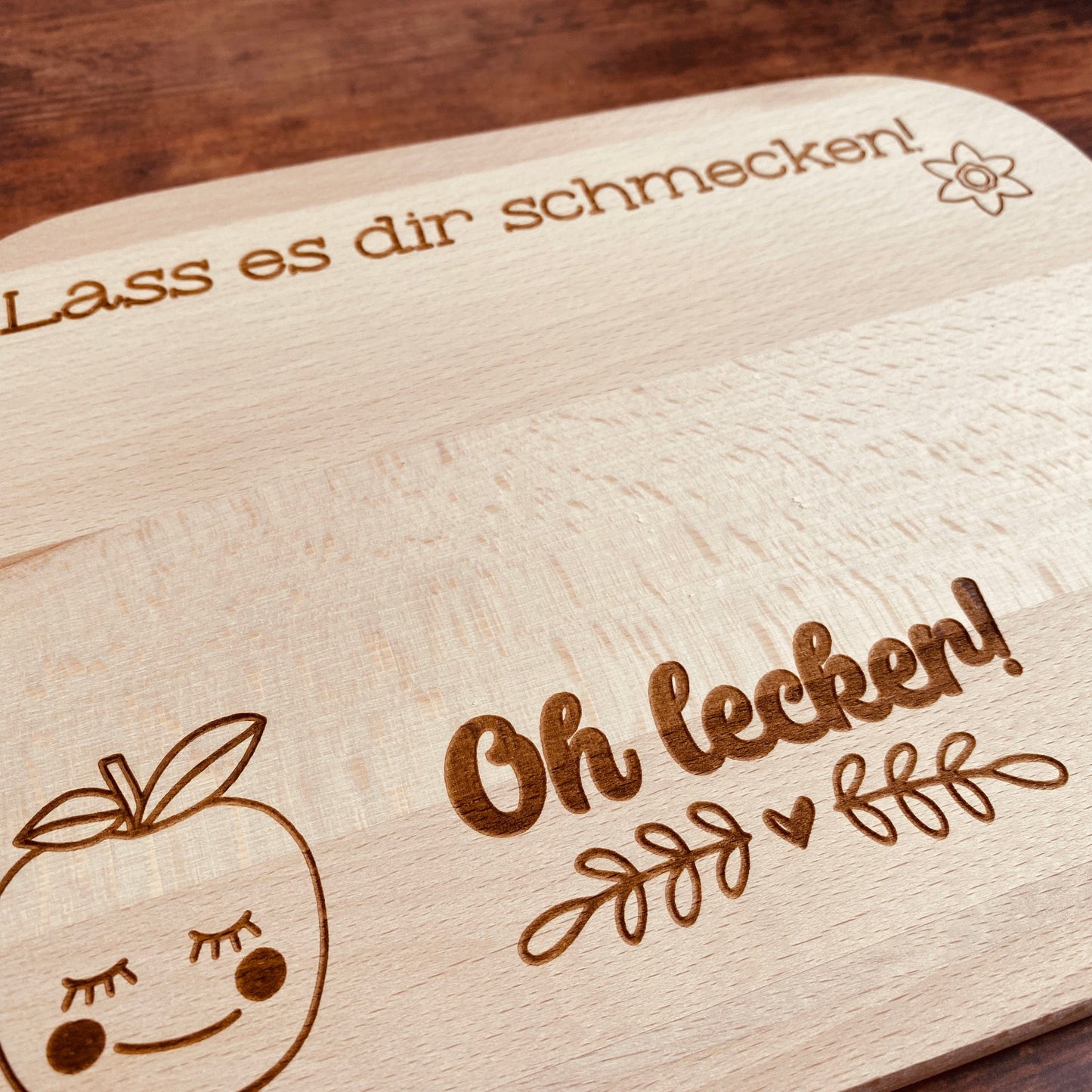 Frühstücksbrett Apfel Schneidebrett Geschenk