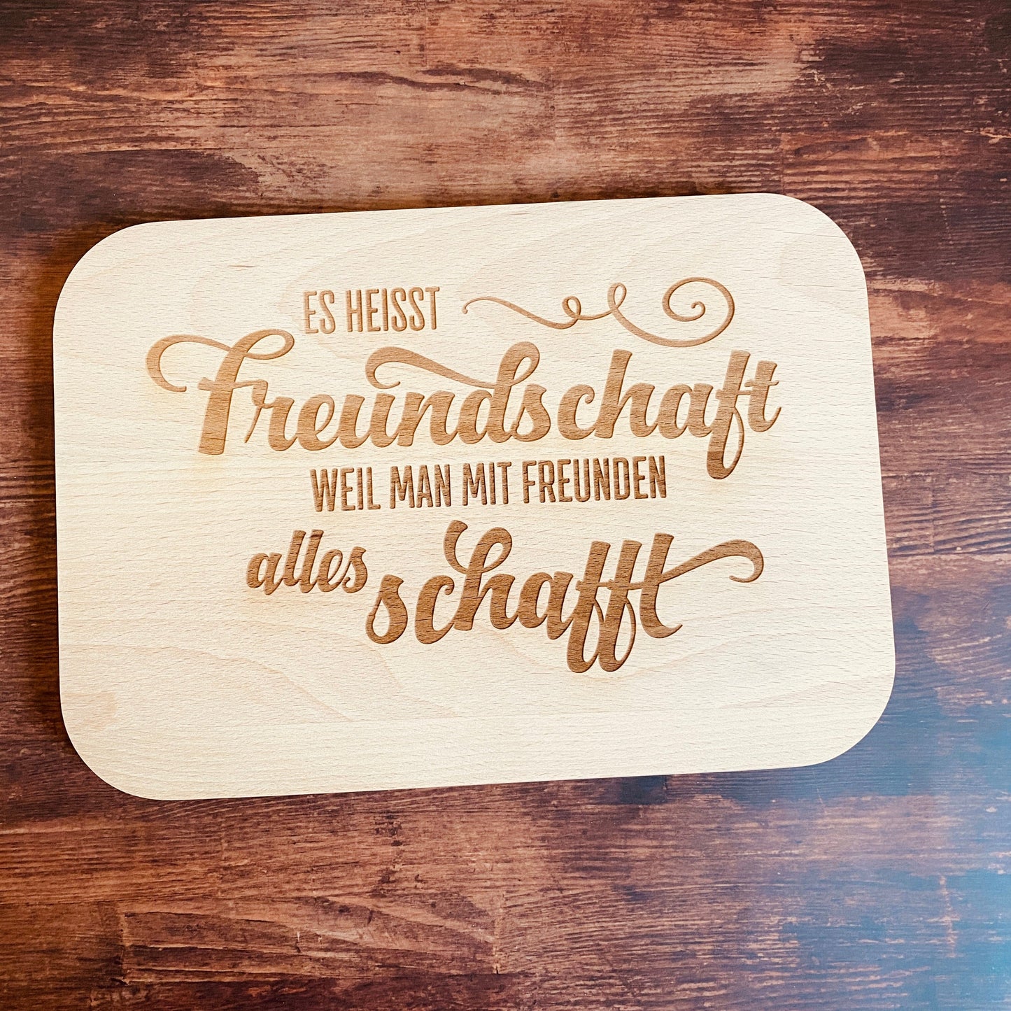 Frühstücksbrett Freundin Freundschaft Schneidebrett Geschenk