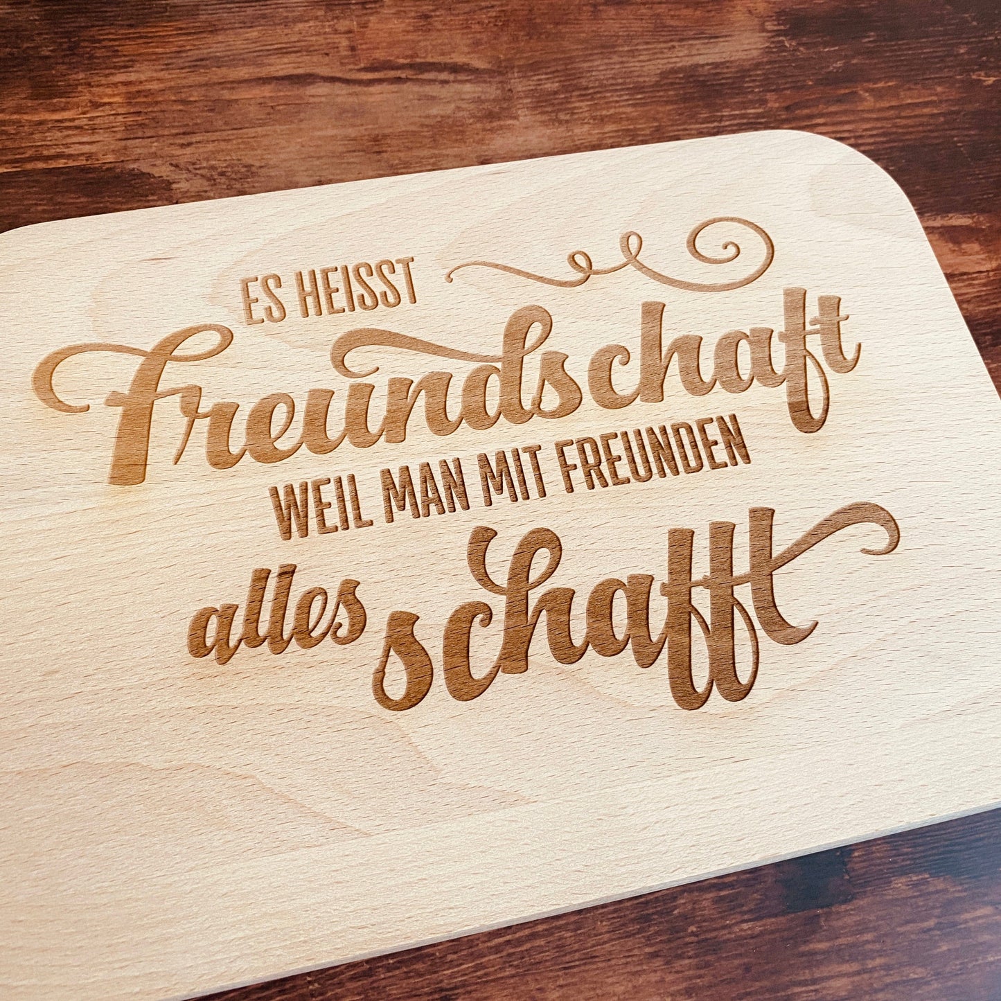 Frühstücksbrett Freundin Freundschaft Schneidebrett Geschenk