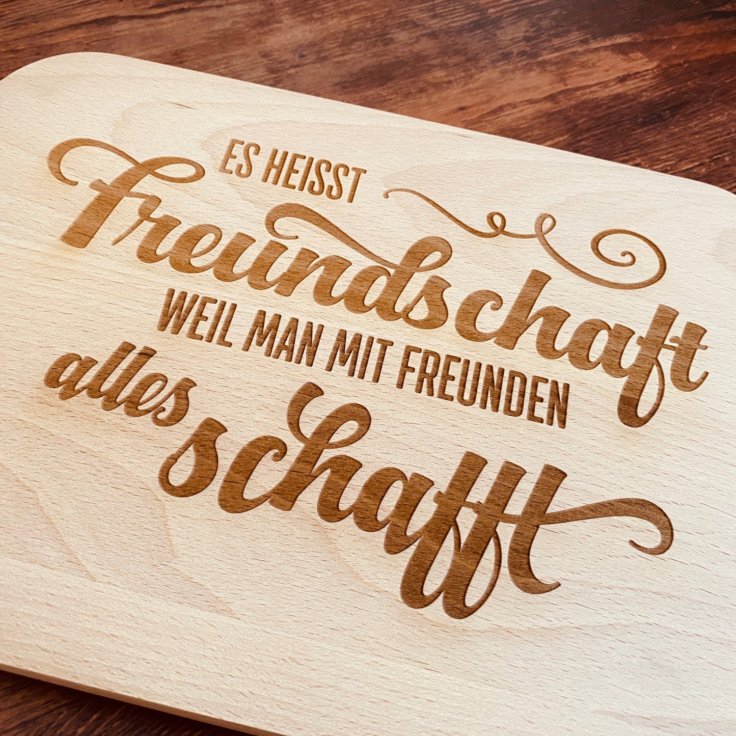 Frühstücksbrett Freundin Freundschaft Schneidebrett Geschenk