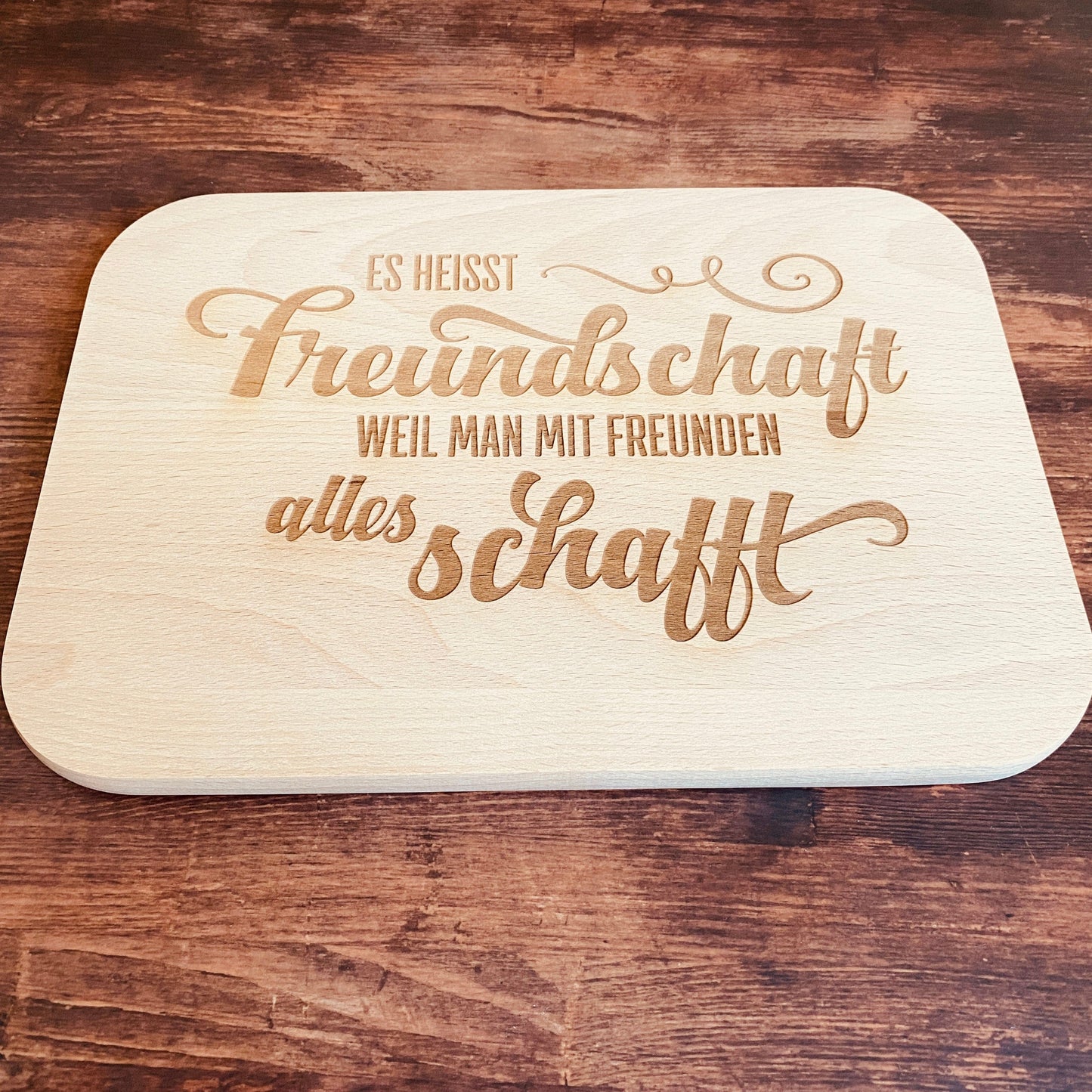 Frühstücksbrett Freundin Freundschaft Schneidebrett Geschenk