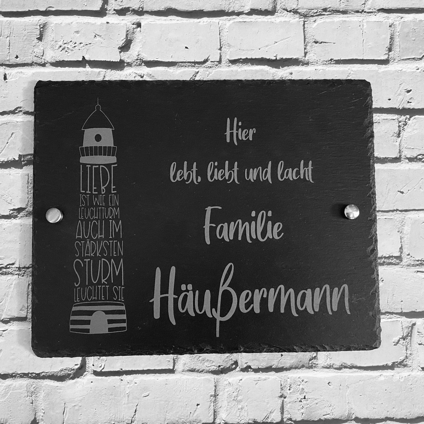 Individuelles Türschild mit Gravur – Einzigartiges Namensschild als perfektes Geschenk zum Einzug!