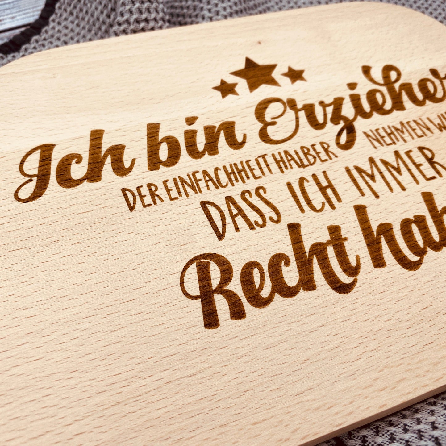 Schneidebrett | individuelles Geschenk zum Abschied Kindergarten | Frühstücksbrett aus Holz mit Gravur