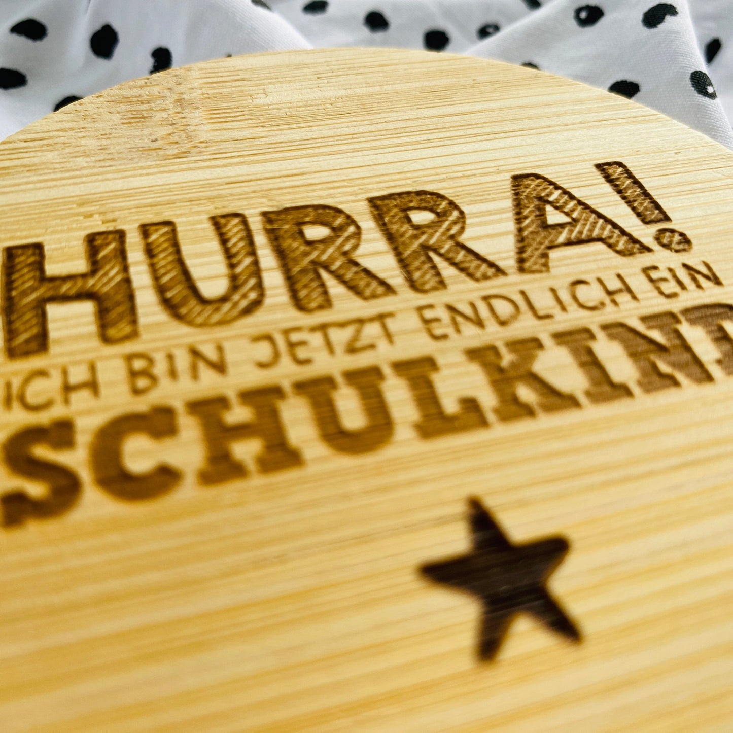 Untersetzer aus Bambus | individuelles Geschenk zur Einschulung oder für die Schultüte