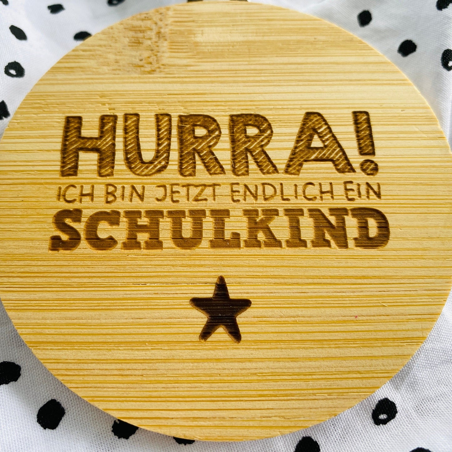 Untersetzer aus Bambus | individuelles Geschenk zur Einschulung oder für die Schultüte