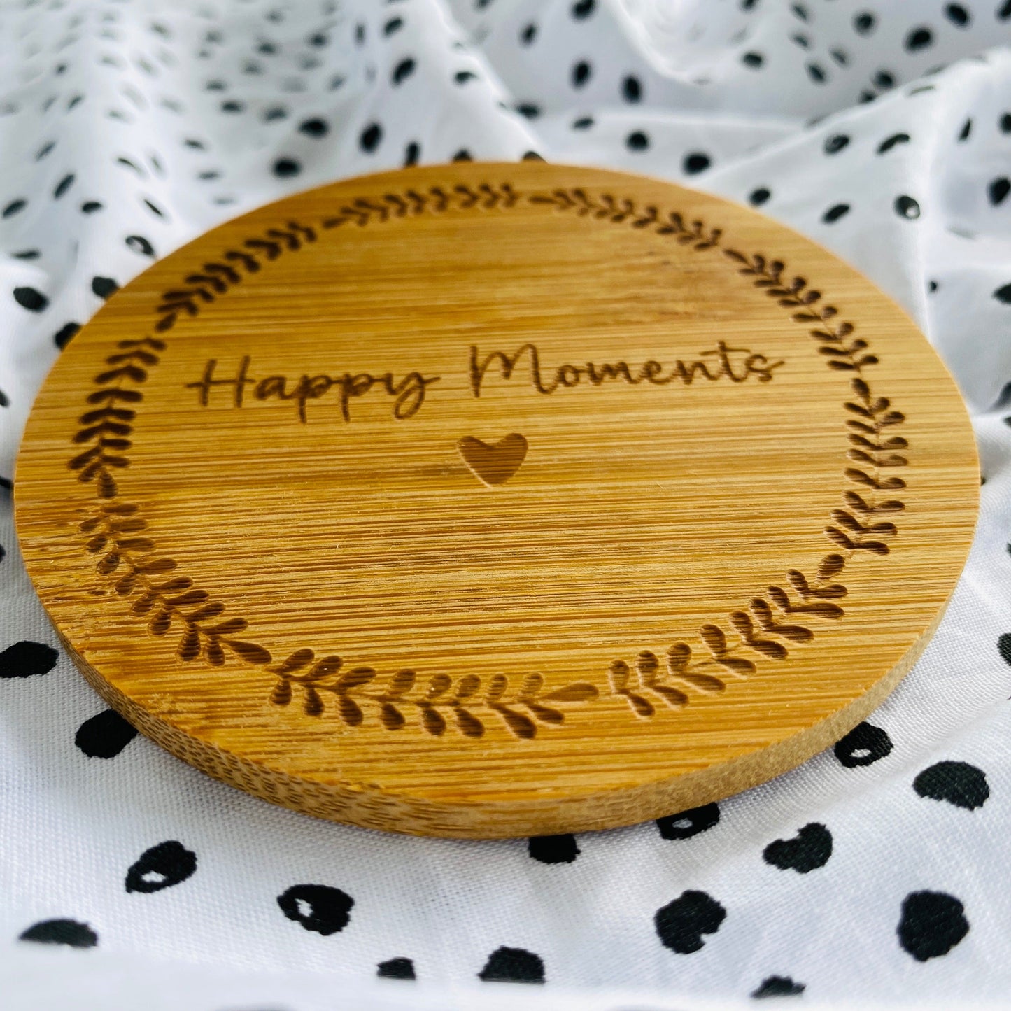 Untersetzer aus Bambus | individuelles Geschenk zur Hochzeit oder zum Geburtstag | Jubiläum der Firma