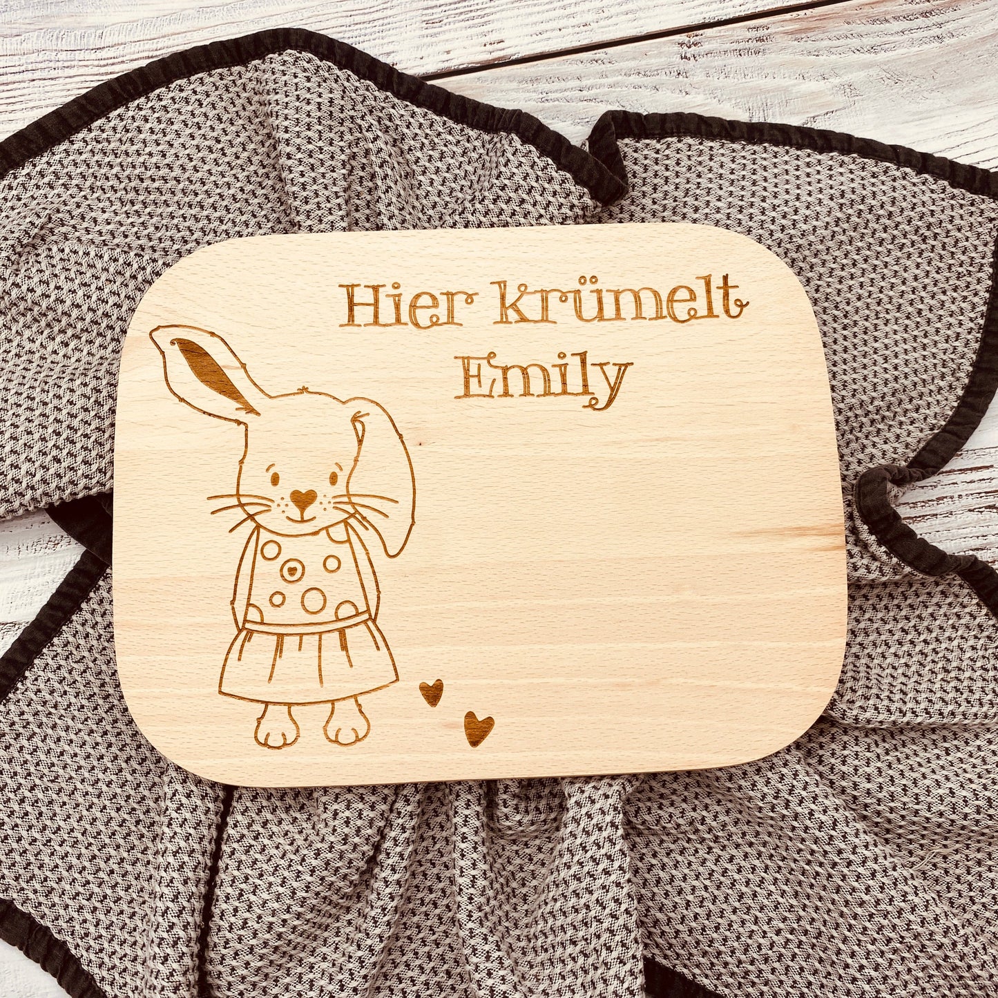 Kinderschneidebrett mit Gravur | personalisiertes Schnedebrett für Kinder | Geschenk zum Kindergeburtstag | Kinderbrettchen mit Namen