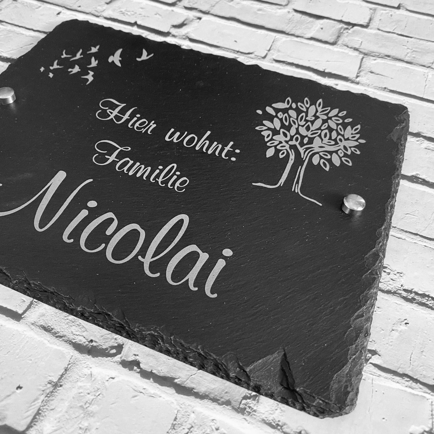 Individuelles Türschild mit Gravur: Persönliche Namensschilder für Ihre Haustür – Das perfekte Geschenk zum Einzug
