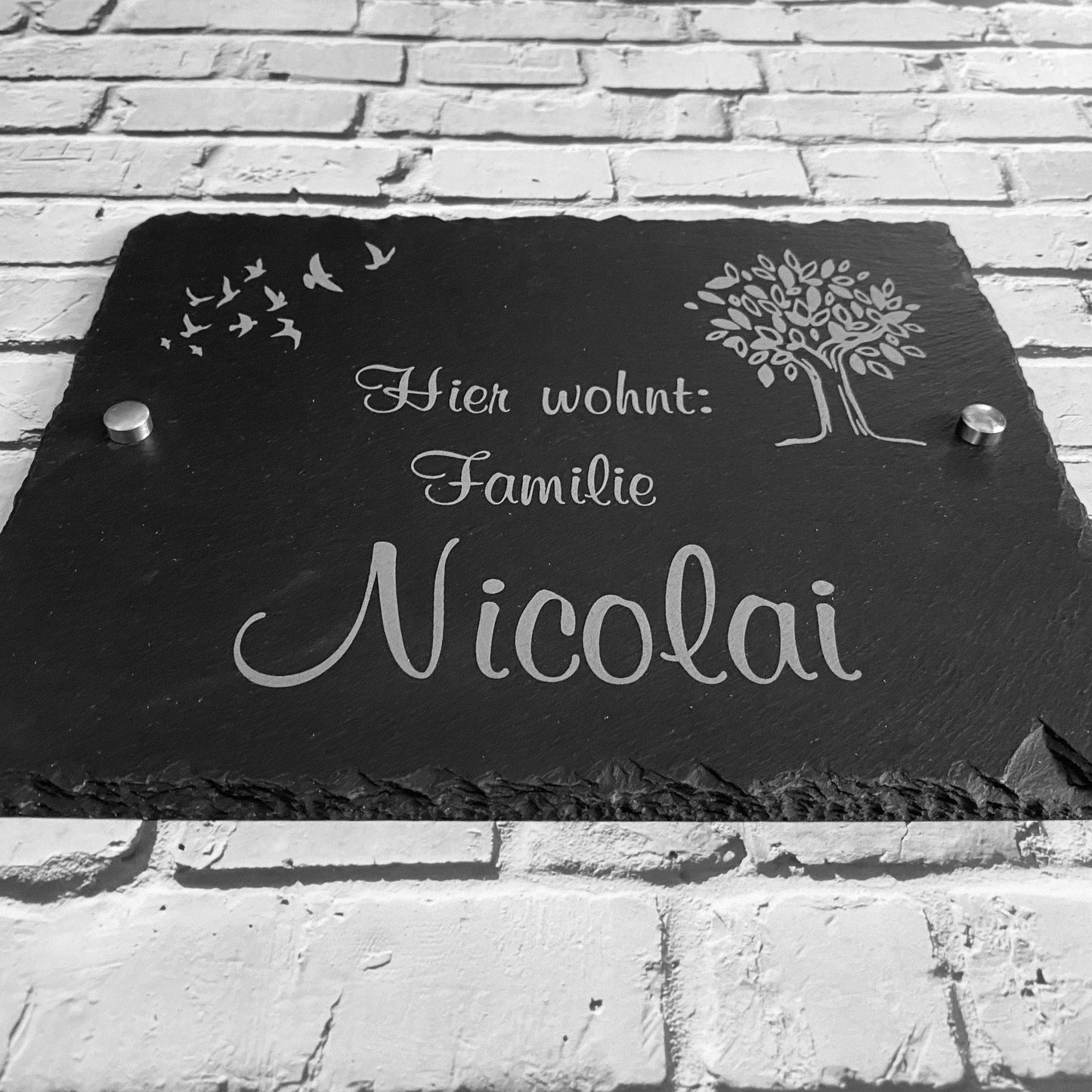 Individuelles Türschild mit Gravur: Persönliche Namensschilder für Ihre Haustür – Das perfekte Geschenk zum Einzug
