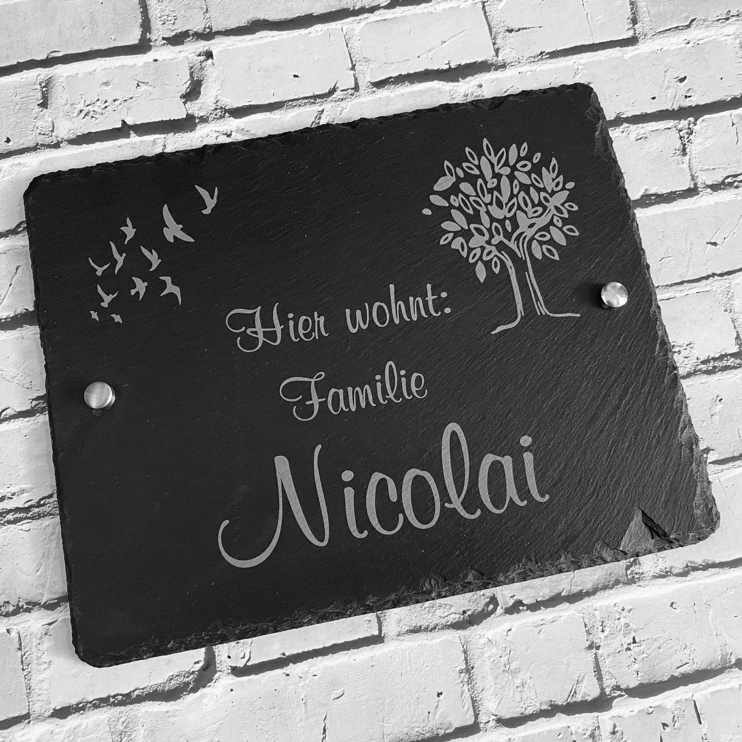 Individuelles Türschild mit Gravur: Persönliche Namensschilder für Ihre Haustür – Das perfekte Geschenk zum Einzug