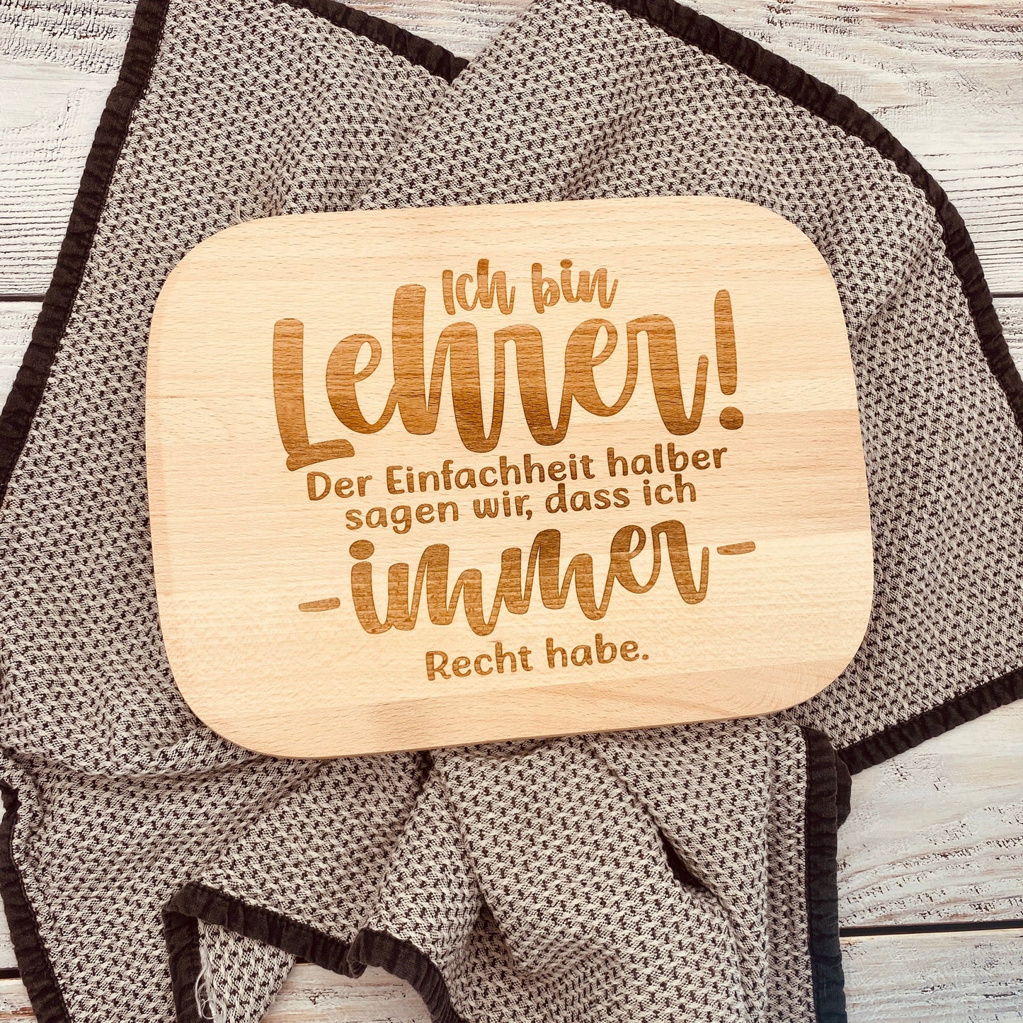 Personalisiertes Schneidebrett mit Gravur | Geschenke für Lehrer oder Lehrerinnen | Abschiedsgeschenk