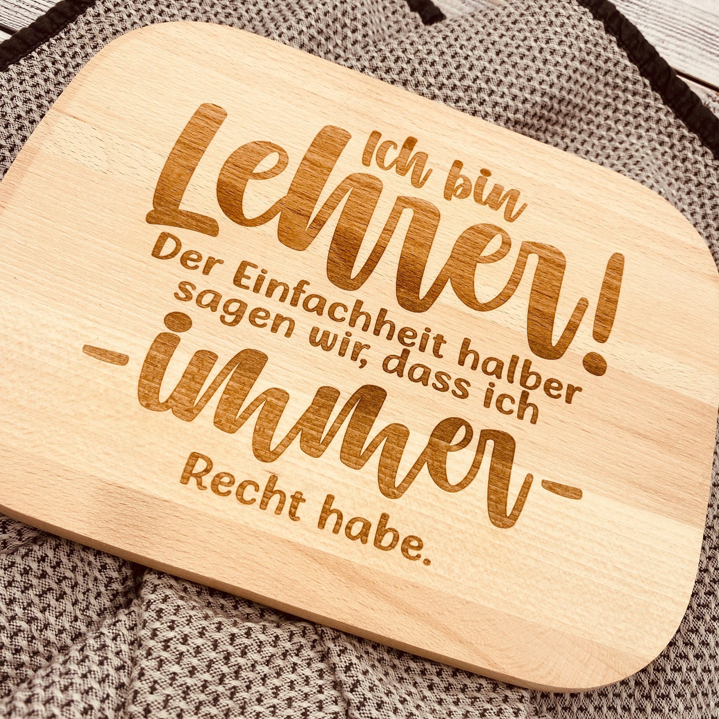 Personalisiertes Schneidebrett mit Gravur | Geschenke für Lehrer oder Lehrerinnen | Abschiedsgeschenk
