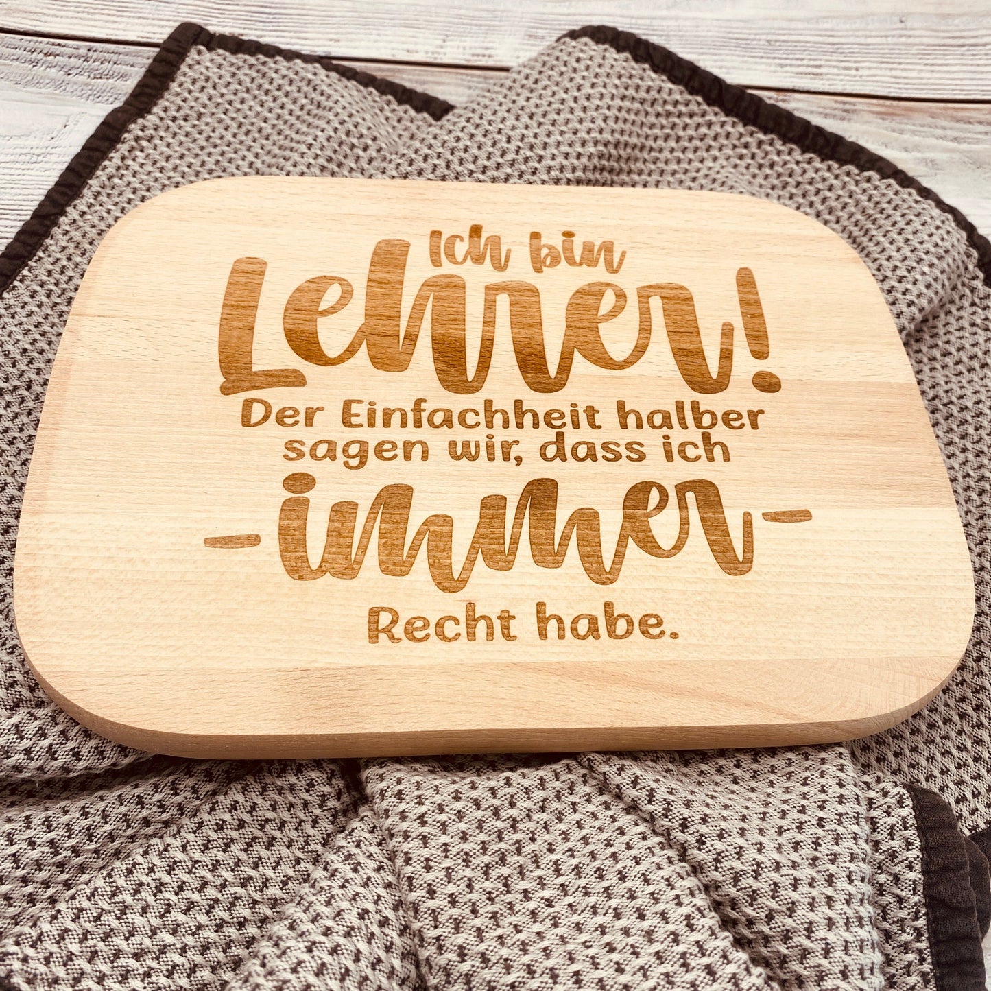 Personalisiertes Schneidebrett mit Gravur | Geschenke für Lehrer oder Lehrerinnen | Abschiedsgeschenk