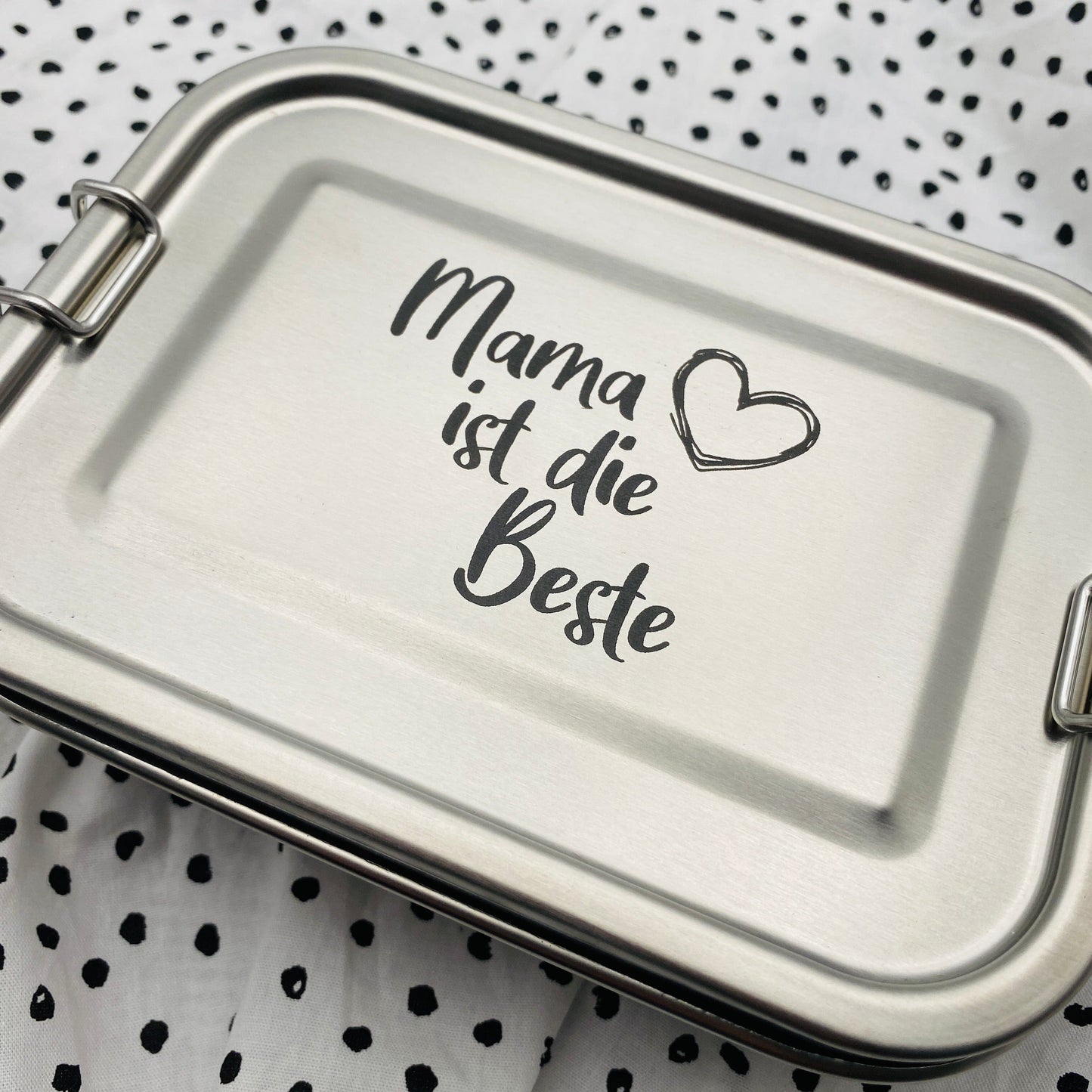 personalisierte Brotdose aus Edelstahl | individuelles Geschenk für die Mama oder Ehefrau zum Geburtstag oder zu Weihnachten