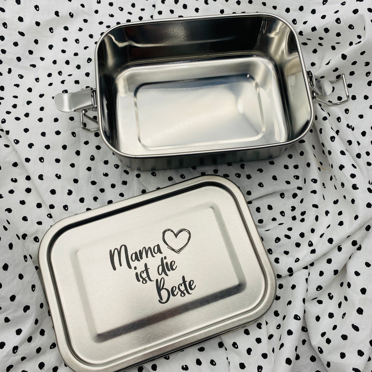 personalisierte Brotdose aus Edelstahl | individuelles Geschenk für die Mama oder Ehefrau zum Geburtstag oder zu Weihnachten