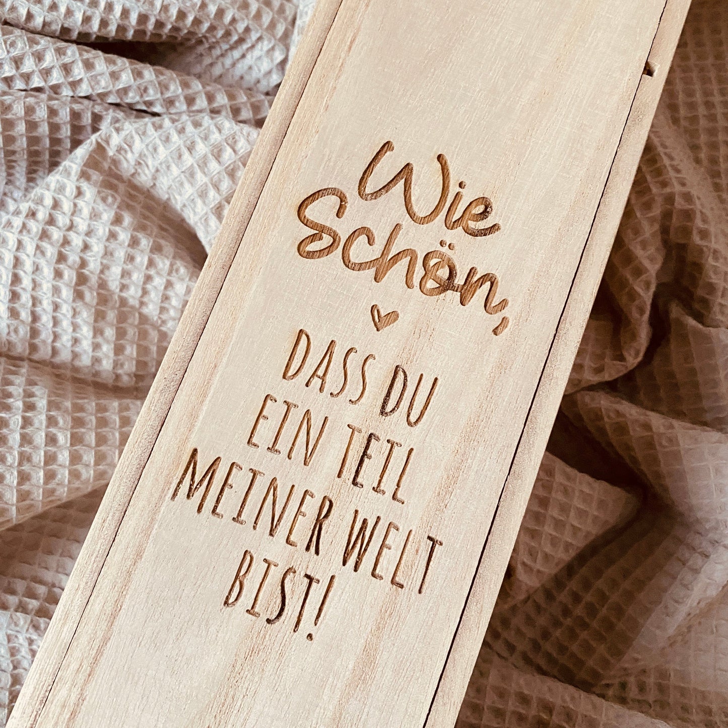 Weinbox mit Gravur | Weinkiste Geschenk individuell gestalten | Weinbox als Geburtstagsgeschenk | Weinpräsent Holzoptik