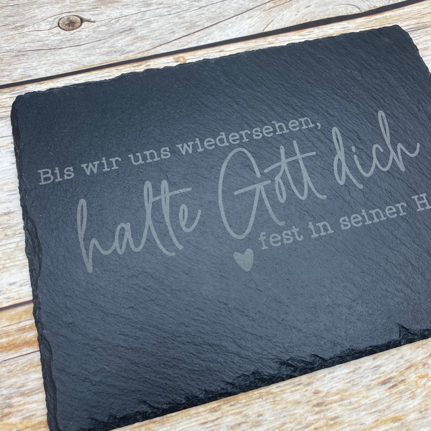Gedenkplatte für Grab | Steinplatte mit Gravur | Stein für Grabschmuck | Grabdekoration aus Naturstein | In liebevoller Erinnerung