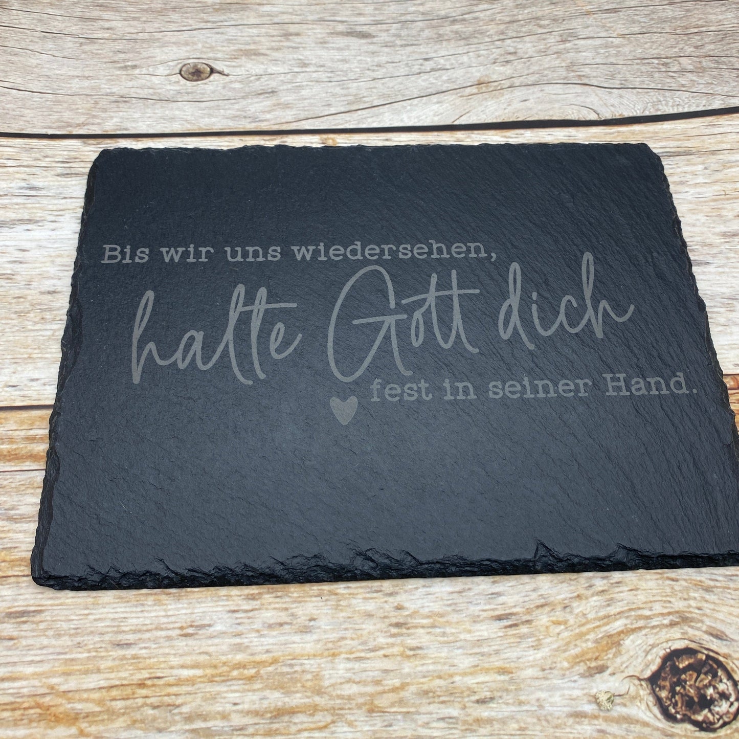 Gedenkplatte für Grab | Steinplatte mit Gravur | Stein für Grabschmuck | Grabdekoration aus Naturstein | In liebevoller Erinnerung