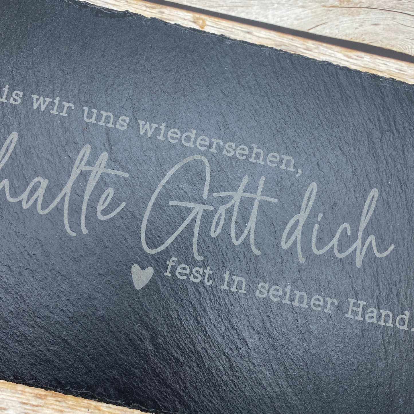 Gedenkplatte für Grab | Steinplatte mit Gravur | Stein für Grabschmuck | Grabdekoration aus Naturstein | In liebevoller Erinnerung