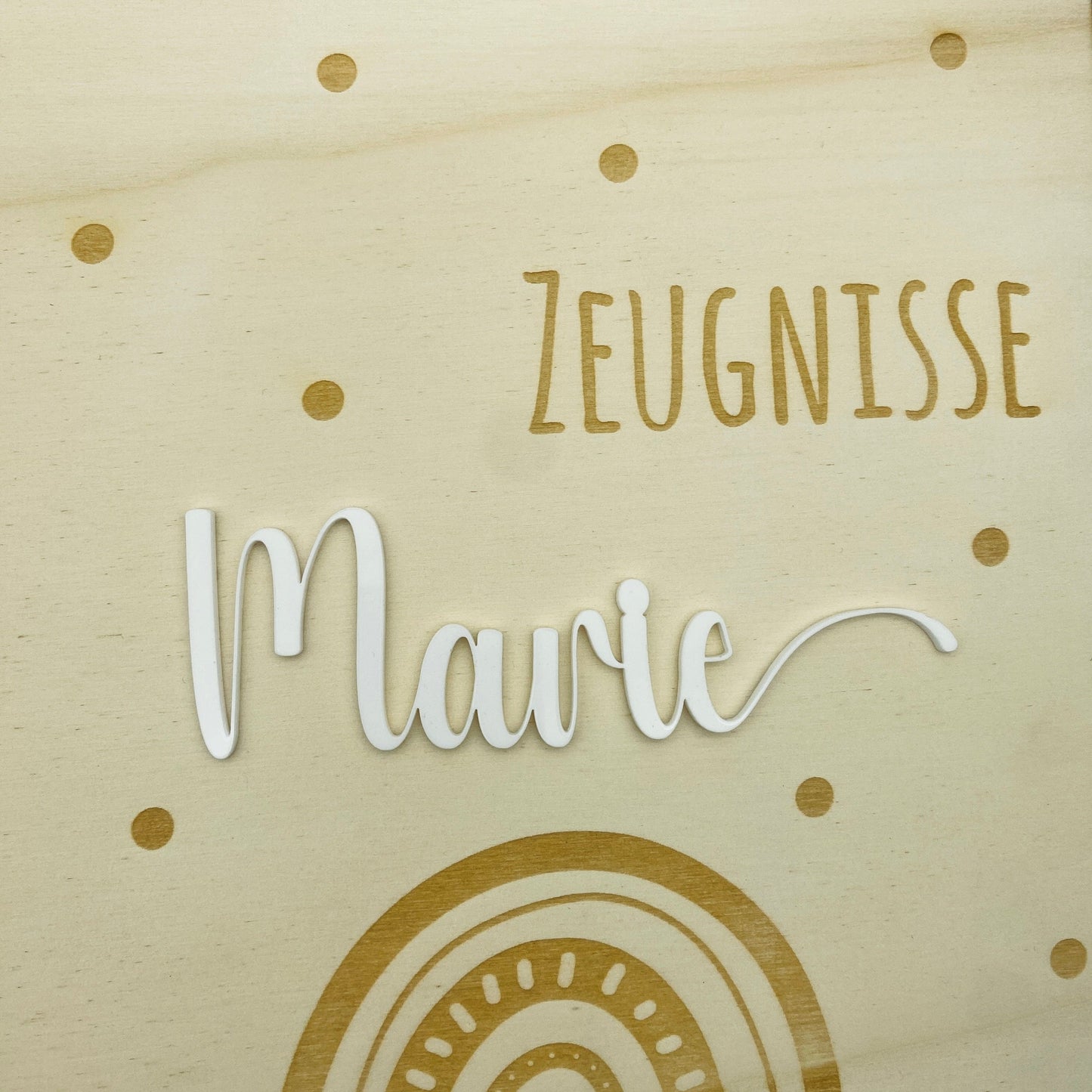 Zeugnismappe personalisiert aus Holz | Geschenk zum Schulstart | Zeugnisordner mit Namen | Einschulungsgeschenk für Mädchen und Jungen