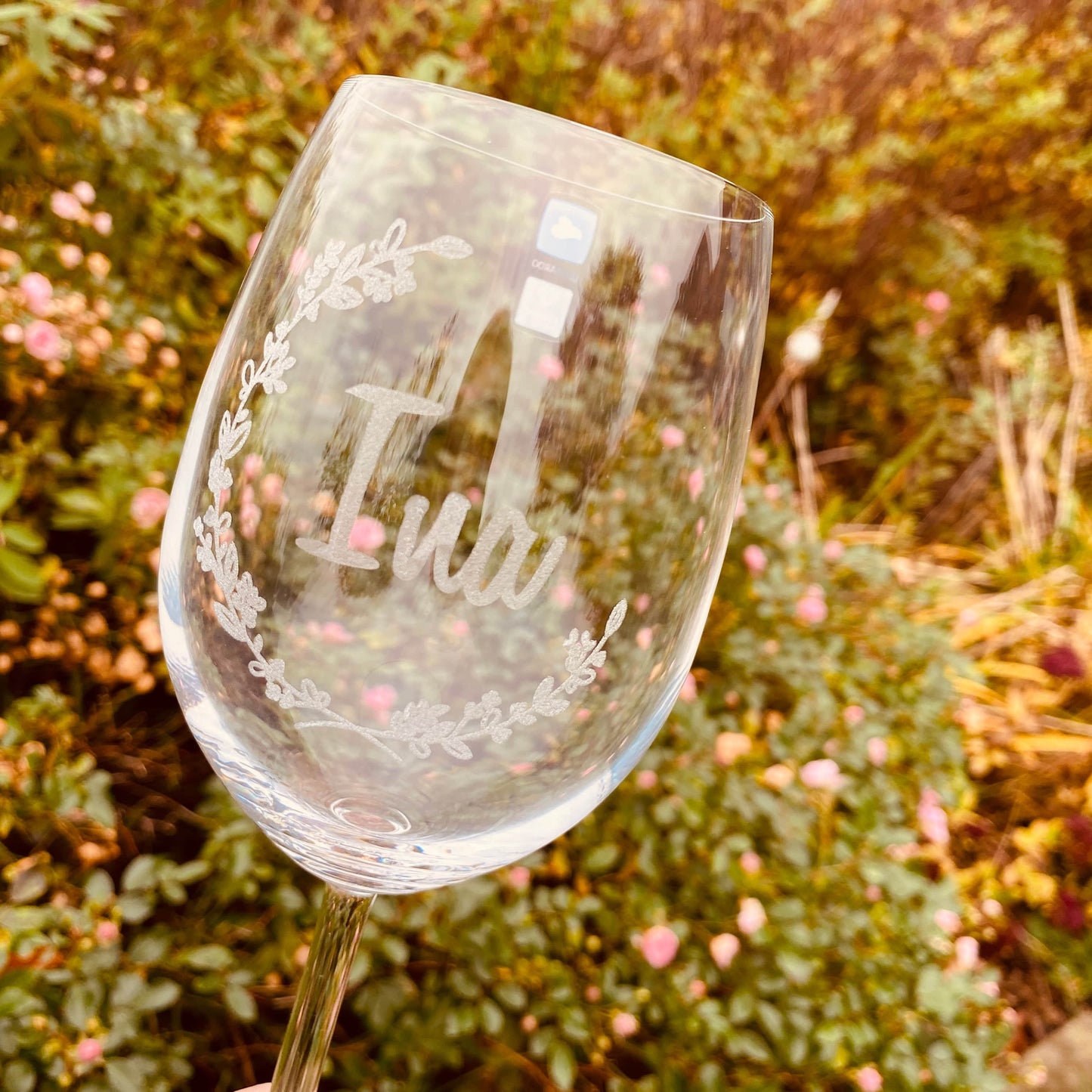 Weinglas mit Gravur | personalisiertes Weinglas zur Hochzeit | gravierte Weingläser zum Verschenken | Weingläser mit Firmenlogo