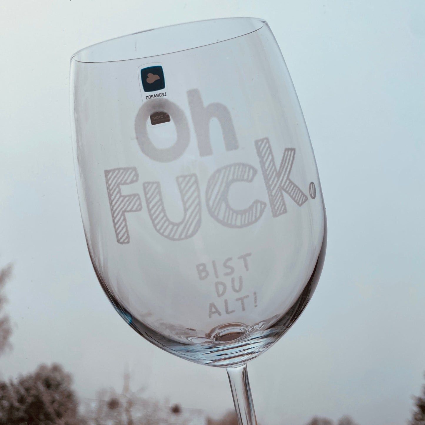 Humorvolles Weinglas mit Gravur – Ein Geschenk, das gute Laune schenkt