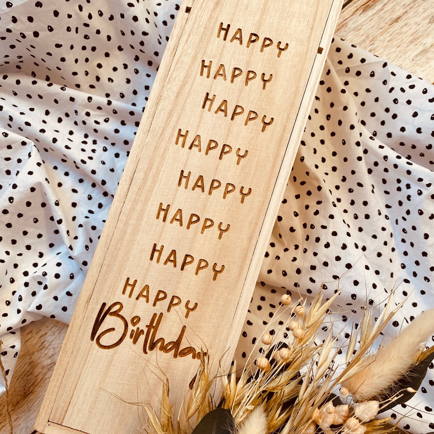 Weinbox aus Holz zum Geburtstag | Geschenkideen zum Geburtstag | individuelle Weinkiste als Geschenk