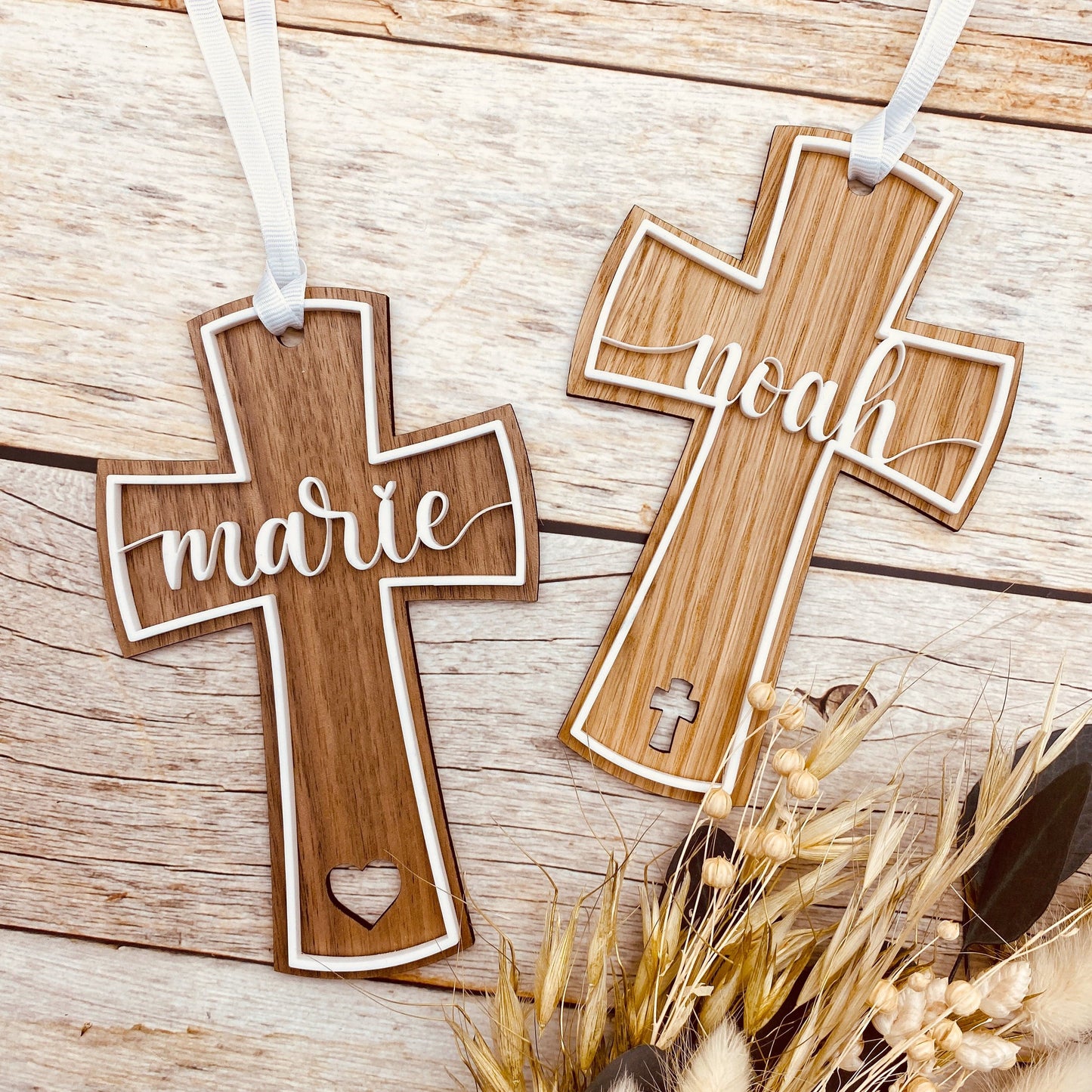 Kreuz zur Taufe | Holzkreuz zur Konfirmation | Kommunionskreuz als Geschenk | Kinderkreuz mit Namen | Geschenk für das Patenkind