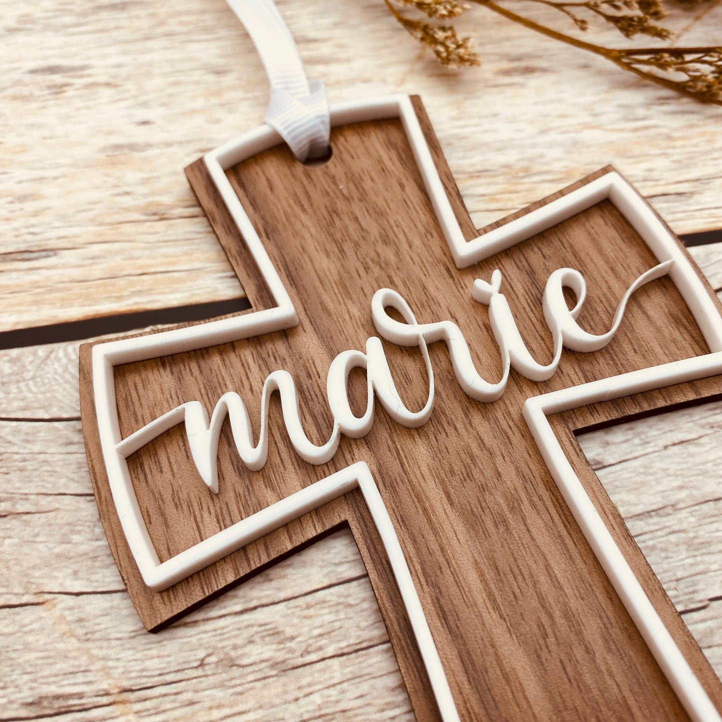 Kreuz zur Taufe | Holzkreuz zur Konfirmation | Kommunionskreuz als Geschenk | Kinderkreuz mit Namen | Geschenk für das Patenkind