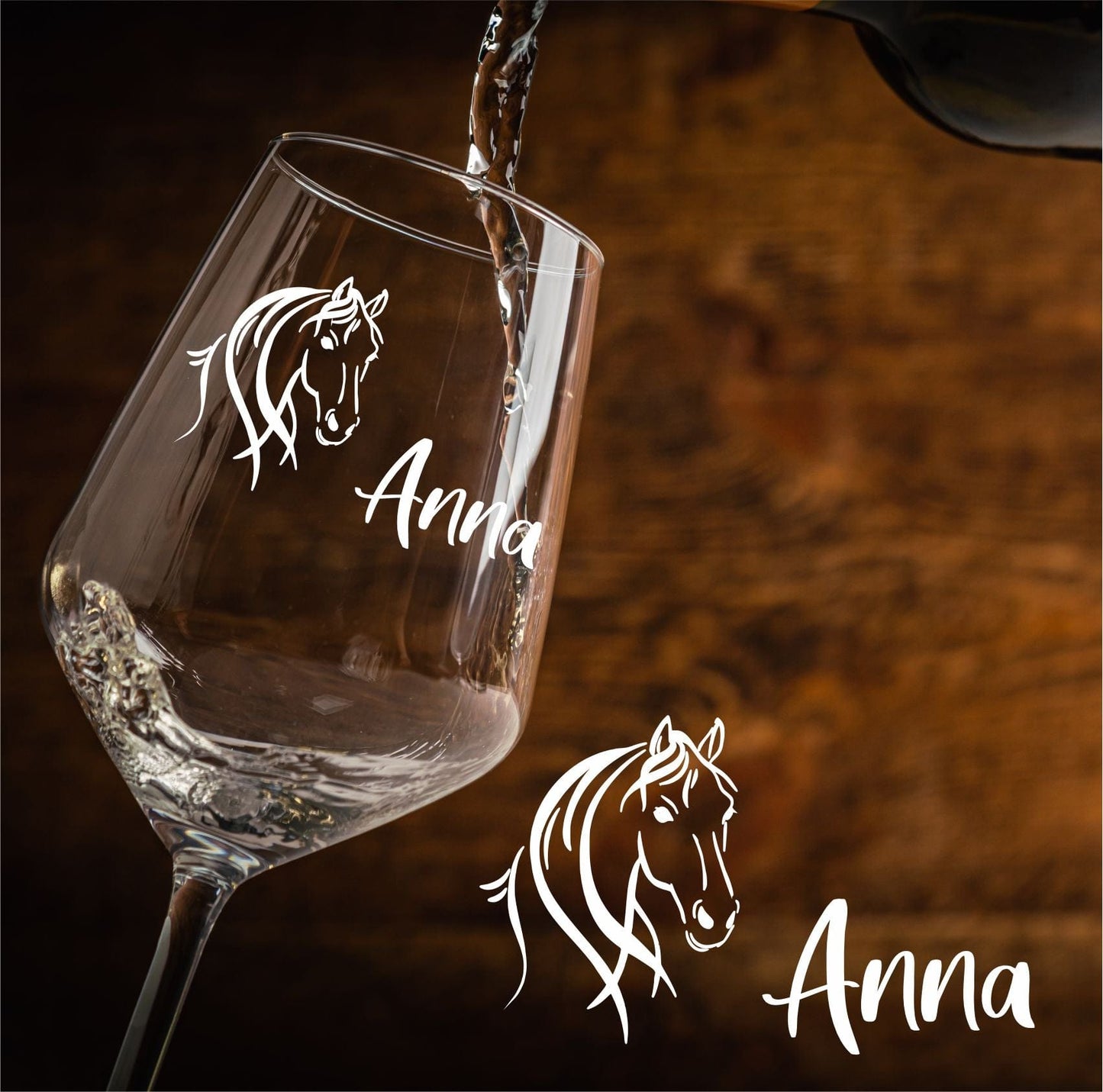 Weinglas mit Gravur | personalisiertes Weinglas zur Hochzeit | gravierte Weingläser zum Verschenken | Weingläser mit Firmenlogo