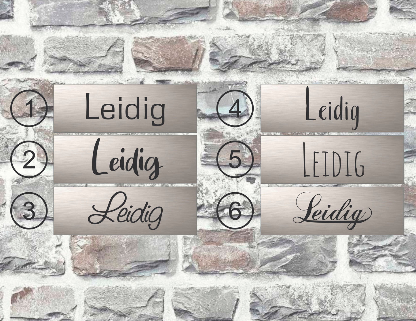 Briefkastenschild mit Gravur | Geschenk zum Einzug | individuelles Türschild | personalisierte Eingangsschilder | Klingelschild