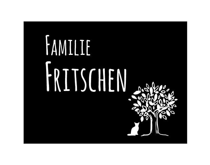Türschild personalisiertes Haustürschild Klingelschild schwarz