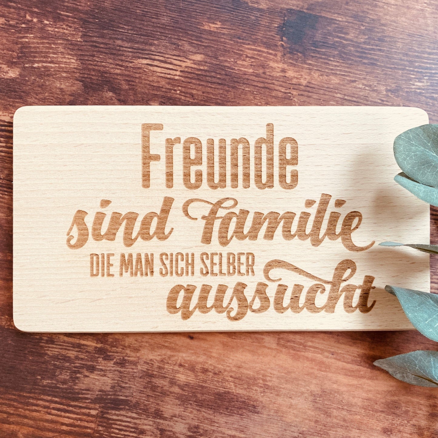 Frühstücksbrett Freundin Schneidebrett Geschenk Geburtstag