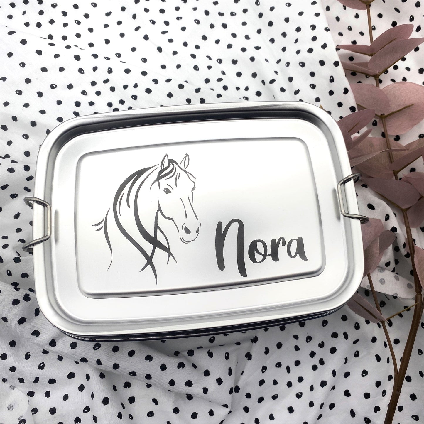 Brotdose personalisierte Lunchbox Pferd