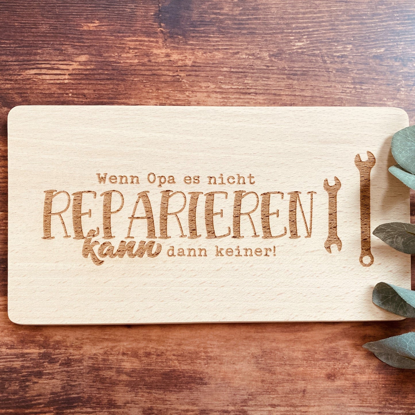 Küchenschneidebrett Opa | Familiengeschenk | Holzbrett mit Gravur | Frühstücksbrettchen