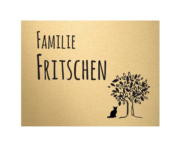 Türschild personalisiertes Haustürschild Klingelschild Messing