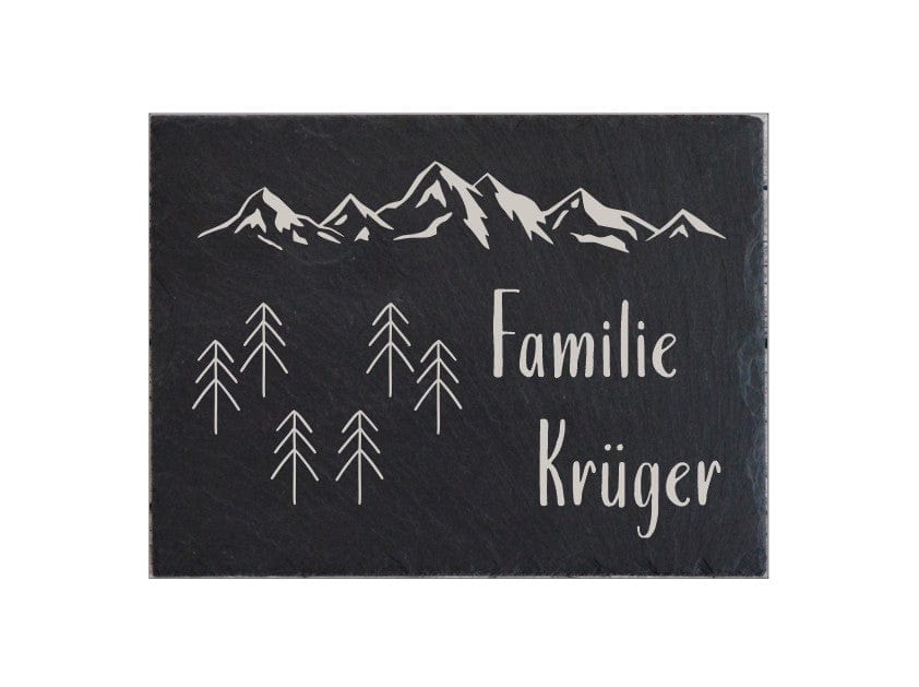 Türschild personalisiertes Haustürschild aus Schiefer