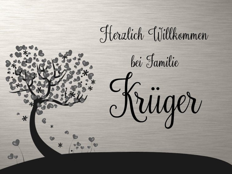 Türschild personalisiertes Haustürschild Klingelschild