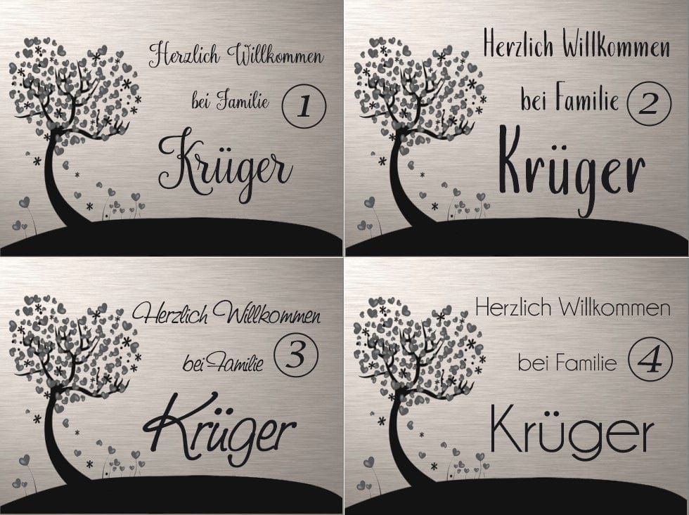 Türschild personalisiertes Haustürschild Klingelschild