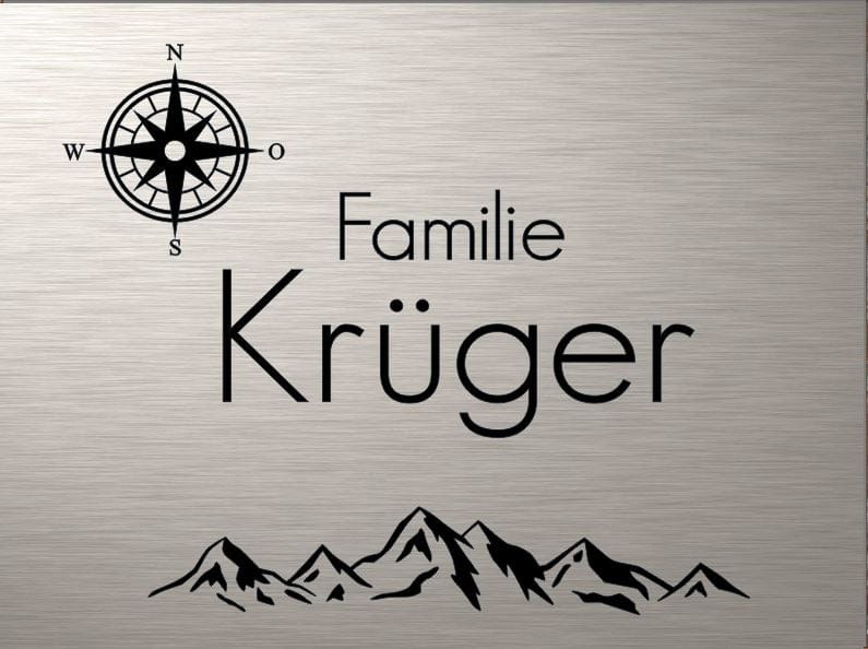 Türschild personalisiertes Haustürschild Klingelschild