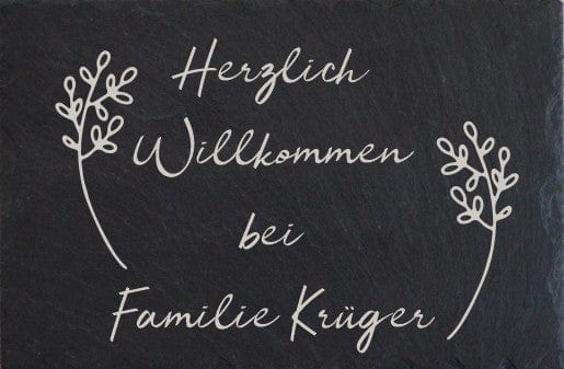 Personalisierte Haustürschilder aus Schiefer: Hochwertige Akzente für Ihr Zuhause