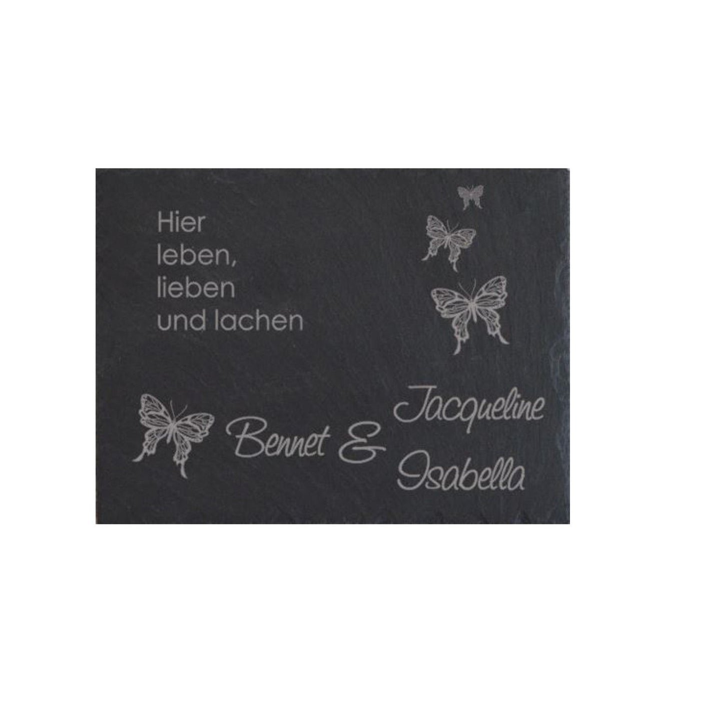 Türschild personalisiertes Haustürschild aus Schiefer
