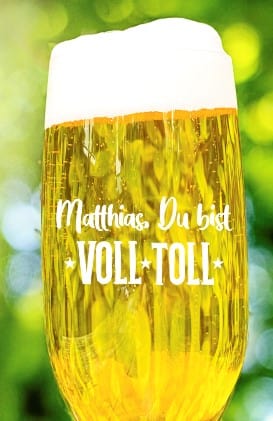 Bierglas Freund mit personalisierter Gravur Pilstulpe