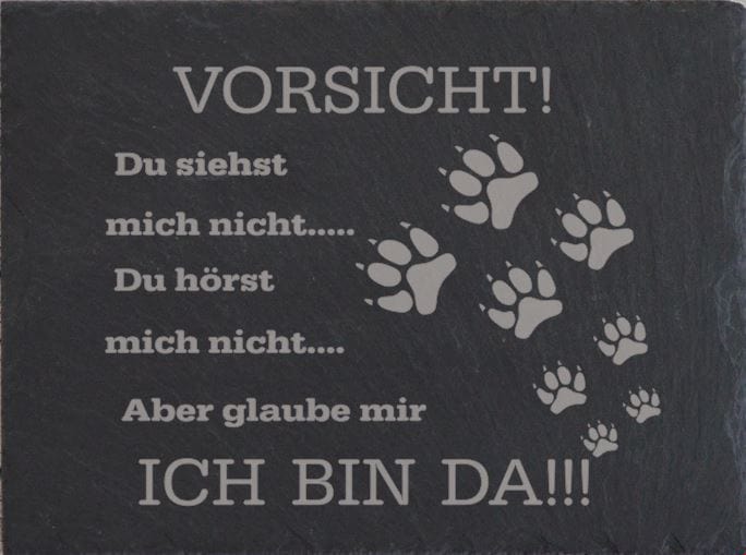 Warnschild Hund | Hundeschilder für Gartenzaun zum Aufhängen | Warnung vor dem Hund | Hinweisschild für Hunde