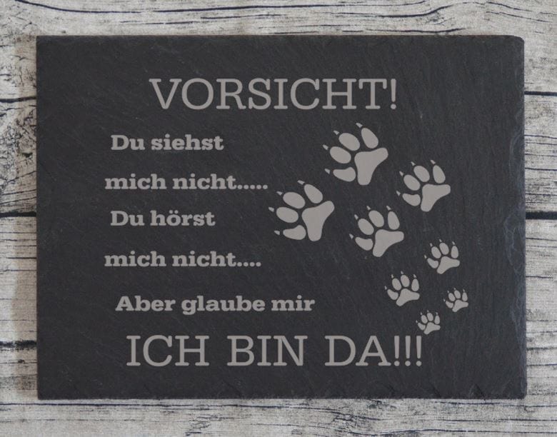 Warnschild Hund | Hundeschilder für Gartenzaun zum Aufhängen | Warnung vor dem Hund | Hinweisschild für Hunde