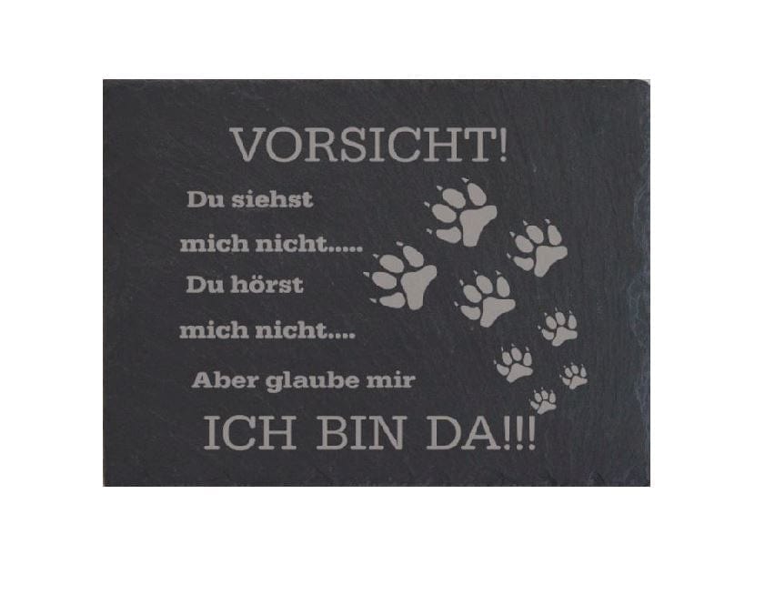 Warnschild Hund | Hundeschilder für Gartenzaun zum Aufhängen | Warnung vor dem Hund | Hinweisschild für Hunde